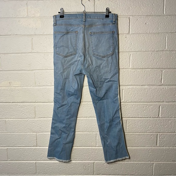 $278 Veronica Beard Carly 11" Kick Flare Side Stripe High Rise Denim Jeans 28 - Picture 8 of 15